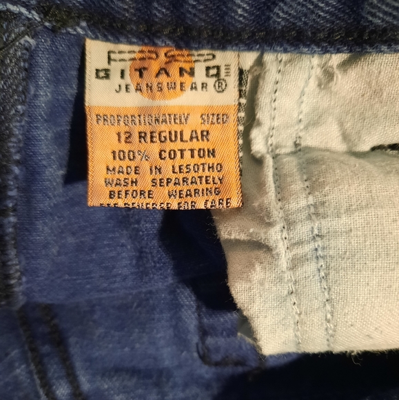 RARE vintage 1980's gitano high waist cotton jeans sz 12 regular *L - Picture 5 of 5